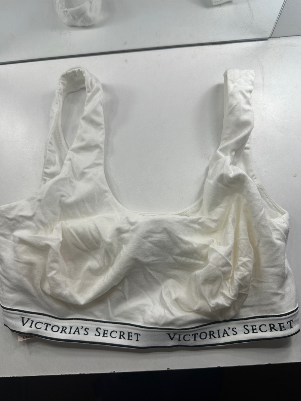 Victoria's Secret White Logo Elastic Bralette